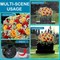 Headstone Flower Saddle – Large Artificial Cemetery Flowers for Grave, Red & Yellow Silk Roses, Outdoor Tombstone Memorial Decoration